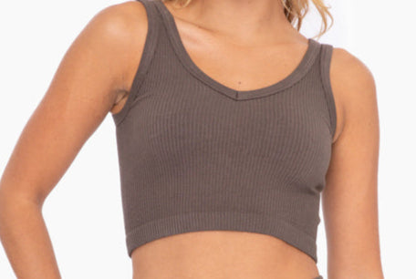 Curvy Ribbed Crop Tank